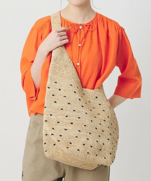 BEAUTY&YOUTH UNITED ARROWS / ビューティー&ユース ユナイテッドアローズ ショルダーバッグ | ラフィア ドット ワンショルダーバッグ（NATURAL）