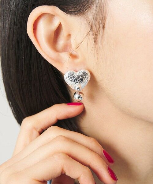 BEAUTY&YOUTH UNITED ARROWS / ビューティー&ユース ユナイテッドアローズ ピアス・イヤリング | ＜Soierie＞Heart barbell ピアス（SILVER）