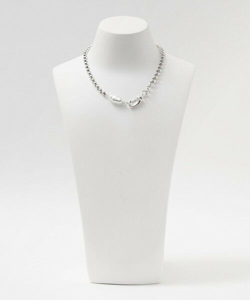 BEAUTY&YOUTH UNITED ARROWS / ビューティー&ユース ユナイテッドアローズ ネックレス・ペンダント・チョーカー | パールモチーフ×ミックスチェーン ネックレス | 詳細8