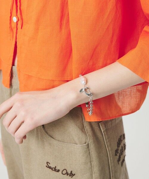 BEAUTY&YOUTH UNITED ARROWS / ビューティー&ユース ユナイテッドアローズ ブレスレット・バングル | パールモチーフ×ミックスチェーン ブレスレット | 詳細1