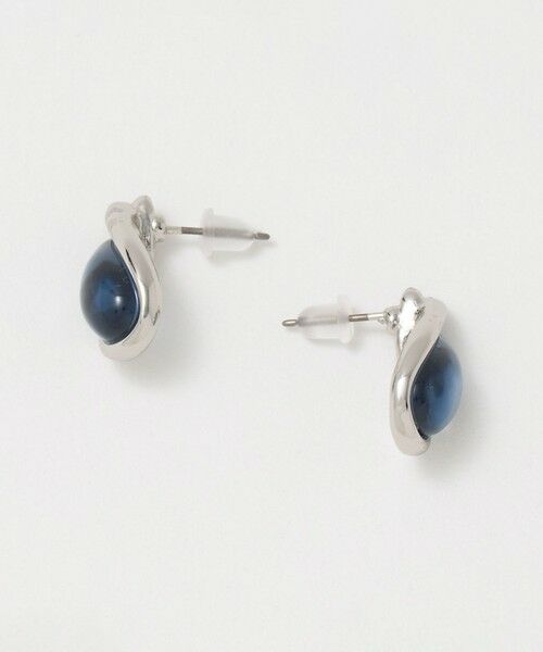 BEAUTY&YOUTH UNITED ARROWS / ビューティー&ユース ユナイテッドアローズ ピアス・イヤリング | クリアストーンモチーフ ドロップ ピアス（SILVER）