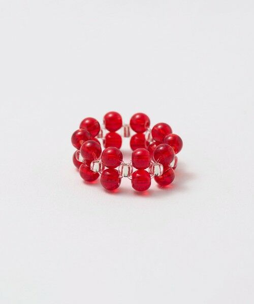 BEAUTY&YOUTH UNITED ARROWS / ビューティー&ユース ユナイテッドアローズ リング | カラー ガラスビーズ リング（RED）