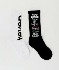 BEAUTY&YOUTH UNITED ARROWS / ビューティー&ユース ユナイテッドアローズ ソックス | 【別注】＜heyep＞Mixed Logo ソックス/2P