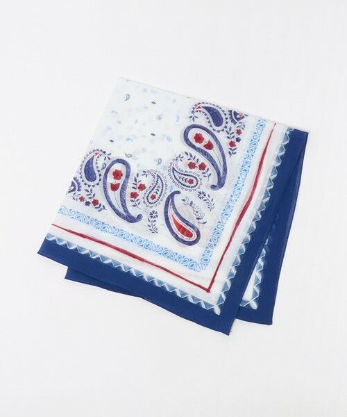 BEAUTY&YOUTH UNITED ARROWS / ビューティー&ユース ユナイテッドアローズ バンダナ・スカーフ | ＜AULENTTI＞コットン ペイズリー スカーフ（NAVY）
