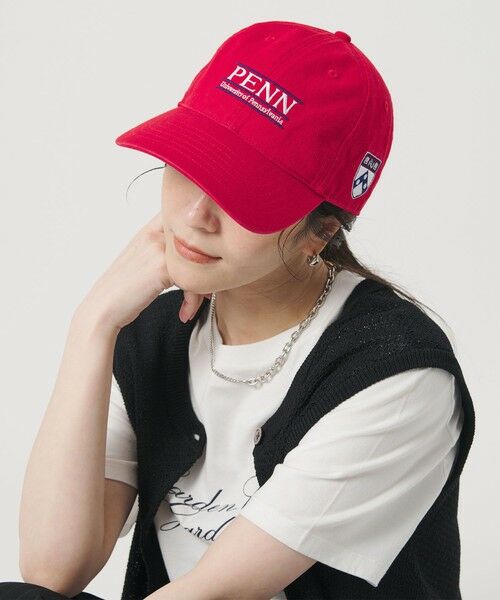 BEAUTY&YOUTH UNITED ARROWS / ビューティー&ユース ユナイテッドアローズ キャップ | ＜University of Pennsylvania＞ツイル ウォッシュ ロゴ キャップ（RED）