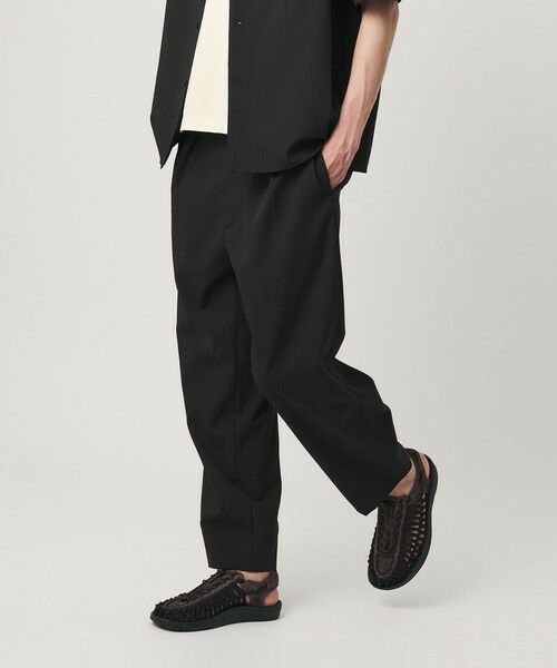 BEAUTY&YOUTH UNITED ARROWS / ビューティー&ユース ユナイテッドアローズ その他パンツ | KOMATSU PACK トロピカル 1P テーパード イージー パンツ NO.9 ストレッチ 吸水速乾 UVカット セットアップ対応（BLACK）