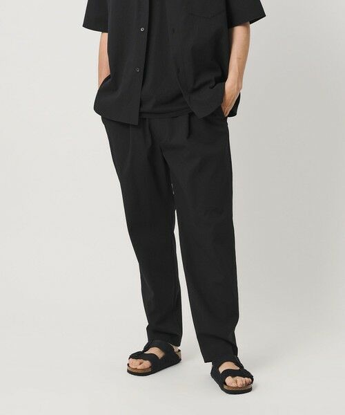 BEAUTY&YOUTH UNITED ARROWS / ビューティー&ユース ユナイテッドアローズ その他パンツ | KOMATSU PACK トロピカル 1P テーパード イージー パンツ NO.6 ストレッチ 吸水速乾 UVカット セットアップ対応（BLACK）