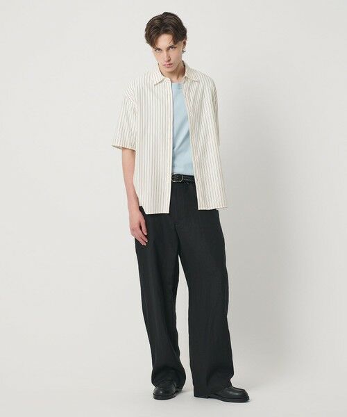 BEAUTY&YOUTH UNITED ARROWS / ビューティー&ユース ユナイテッドアローズ シャツ・ブラウス | 金政メリヤス ストライプ スクエア フィット レギュラー シャツ | 詳細1