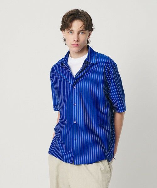 BEAUTY&YOUTH UNITED ARROWS / ビューティー&ユース ユナイテッドアローズ シャツ・ブラウス | 金政メリヤス ストライプ スクエア フィット レギュラー シャツ | 詳細9