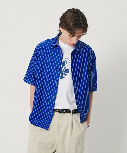 BEAUTY&YOUTH UNITED ARROWS / ビューティー&ユース ユナイテッドアローズ シャツ・ブラウス | 金政メリヤス ストライプ スクエア フィット レギュラー シャツ | 詳細10