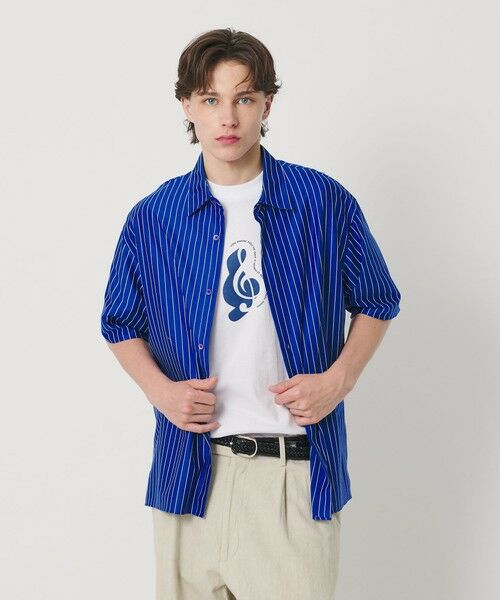 BEAUTY&YOUTH UNITED ARROWS / ビューティー&ユース ユナイテッドアローズ シャツ・ブラウス | 金政メリヤス ストライプ スクエア フィット レギュラー シャツ | 詳細11