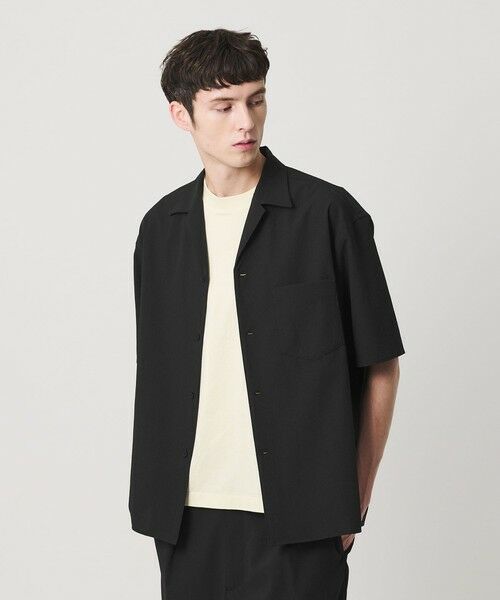 BEAUTY&YOUTH UNITED ARROWS / ビューティー&ユース ユナイテッドアローズ シャツ・ブラウス | KOMATSU PACK トロピカル オープンカラー シャツ GRANDE型 ストレッチ 吸水速乾 UVカット セットアップ対応（BLACK）
