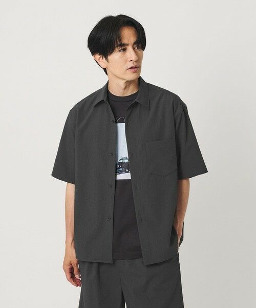 BEAUTY&YOUTH UNITED ARROWS / ビューティー&ユース ユナイテッドアローズ シャツ・ブラウス | KOMATSU PACK トロピカル レギュラー シャツ FORM型 ストレッチ 吸水速乾 UVカット セットアップ対応（DK.GRAY）