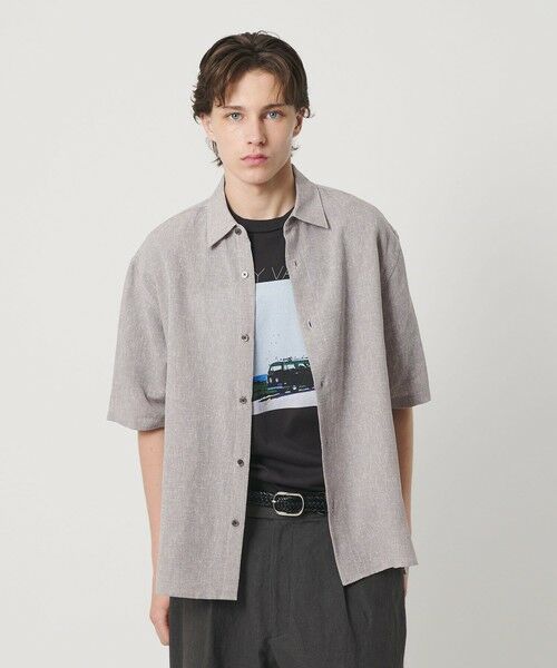 BEAUTY&YOUTH UNITED ARROWS / ビューティー&ユース ユナイテッドアローズ シャツ・ブラウス | ツイスト リネンブレンド レギュラーカラー シャツ FORM型 | 詳細1