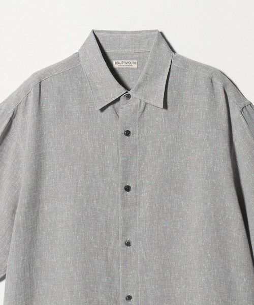 BEAUTY&YOUTH UNITED ARROWS / ビューティー&ユース ユナイテッドアローズ シャツ・ブラウス | ツイスト リネンブレンド レギュラーカラー シャツ FORM型 | 詳細10