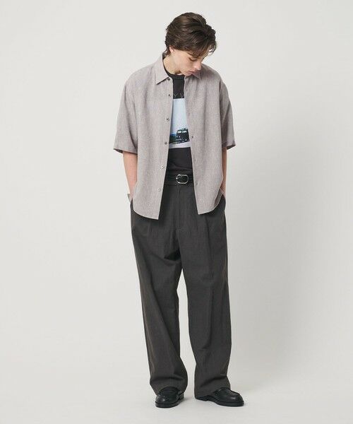 BEAUTY&YOUTH UNITED ARROWS / ビューティー&ユース ユナイテッドアローズ シャツ・ブラウス | ツイスト リネンブレンド レギュラーカラー シャツ FORM型 | 詳細2