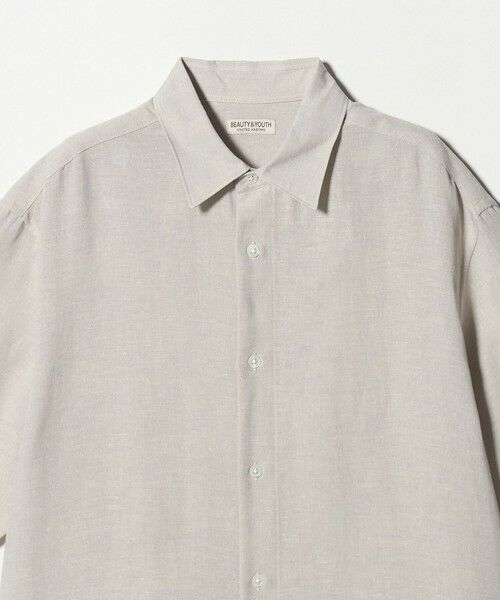 BEAUTY&YOUTH UNITED ARROWS / ビューティー&ユース ユナイテッドアローズ シャツ・ブラウス | ツイスト リネンブレンド レギュラーカラー シャツ FORM型 | 詳細20