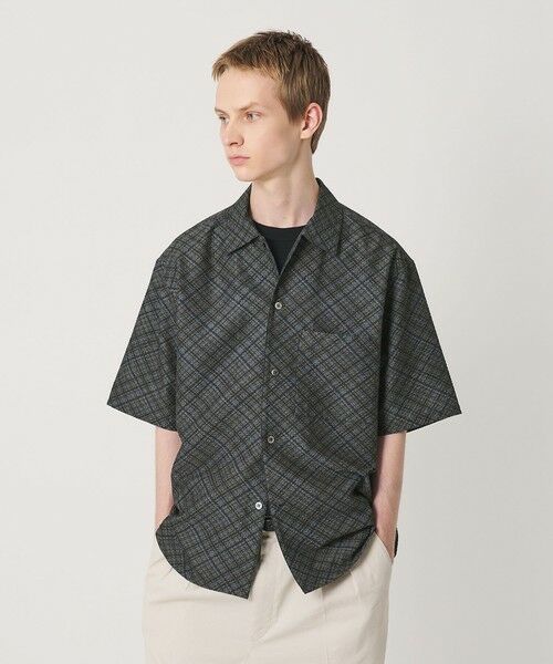 BEAUTY&YOUTH UNITED ARROWS / ビューティー&ユース ユナイテッドアローズ シャツ・ブラウス | ロンシャン シアサッカー キャンプカラー シャツ GRANDE型（DK.GRAY）