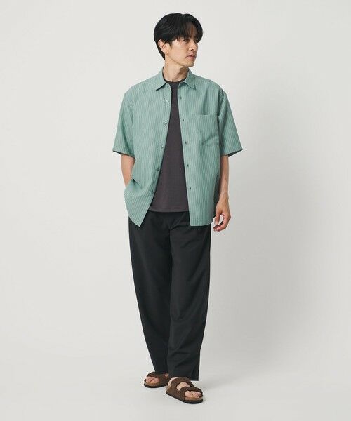 BEAUTY&YOUTH UNITED ARROWS / ビューティー&ユース ユナイテッドアローズ シャツ・ブラウス | ライト リネンタッチ ストライプ レギュラーカラー シャツ FORM TAPERD型 | 詳細1