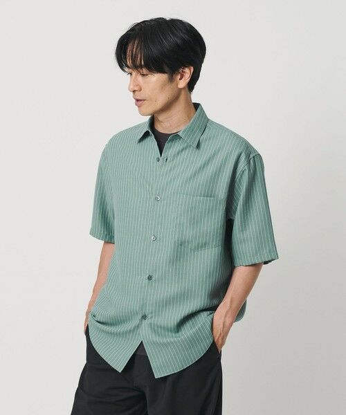BEAUTY&YOUTH UNITED ARROWS / ビューティー&ユース ユナイテッドアローズ シャツ・ブラウス | ライト リネンタッチ ストライプ レギュラーカラー シャツ FORM TAPERD型 | 詳細3
