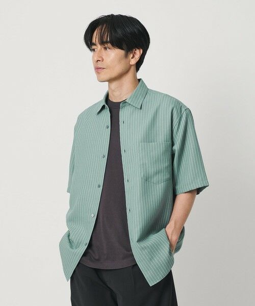 BEAUTY&YOUTH UNITED ARROWS / ビューティー&ユース ユナイテッドアローズ シャツ・ブラウス | ライト リネンタッチ ストライプ レギュラーカラー シャツ FORM TAPERD型 | 詳細5