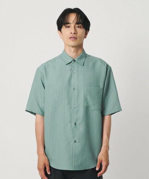 BEAUTY&YOUTH UNITED ARROWS / ビューティー&ユース ユナイテッドアローズ シャツ・ブラウス | ライト リネンタッチ ストライプ レギュラーカラー シャツ FORM TAPERD型 | 詳細7