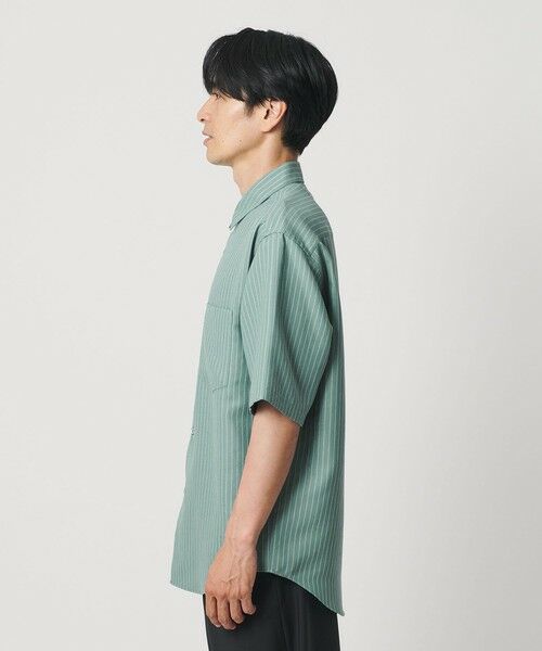 BEAUTY&YOUTH UNITED ARROWS / ビューティー&ユース ユナイテッドアローズ シャツ・ブラウス | ライト リネンタッチ ストライプ レギュラーカラー シャツ FORM TAPERD型 | 詳細8