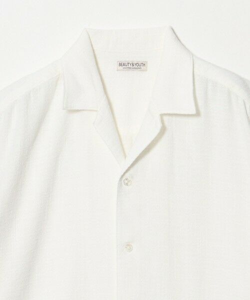 BEAUTY&YOUTH UNITED ARROWS / ビューティー&ユース ユナイテッドアローズ シャツ・ブラウス | ライト ツイードライク オープンカラー シャツ GRANDE TAPERD型 | 詳細4
