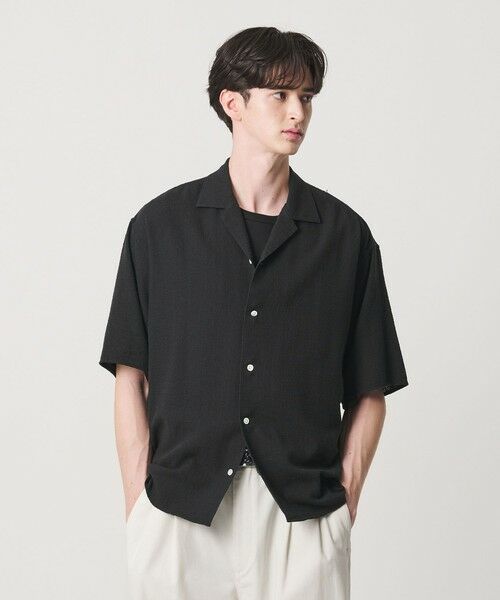 BEAUTY&YOUTH UNITED ARROWS / ビューティー&ユース ユナイテッドアローズ シャツ・ブラウス | ライト ツイードライク オープンカラー シャツ GRANDE TAPERD型 | 詳細6