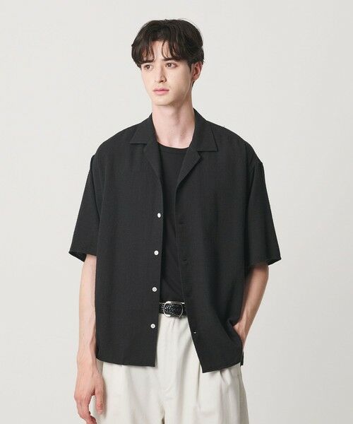 BEAUTY&YOUTH UNITED ARROWS / ビューティー&ユース ユナイテッドアローズ シャツ・ブラウス | ライト ツイードライク オープンカラー シャツ GRANDE TAPERD型 | 詳細7