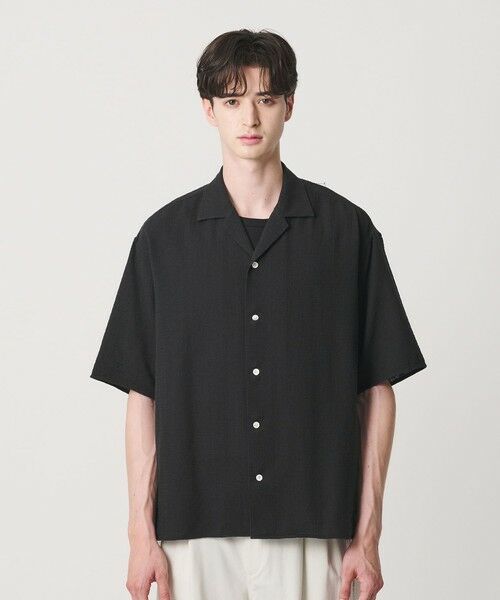 BEAUTY&YOUTH UNITED ARROWS / ビューティー&ユース ユナイテッドアローズ シャツ・ブラウス | ライト ツイードライク オープンカラー シャツ GRANDE TAPERD型 | 詳細9