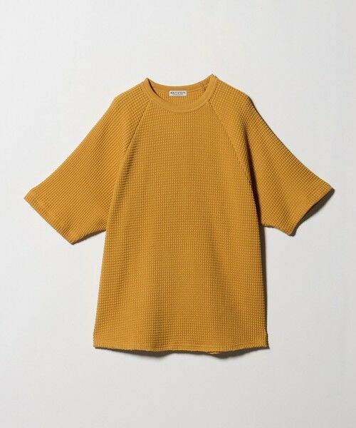 BEAUTY&YOUTH UNITED ARROWS / ビューティー&ユース ユナイテッドアローズ カットソー | ビッグ ワッフル クルーネック ショートスリーブ Tシャツ（YELLOW）
