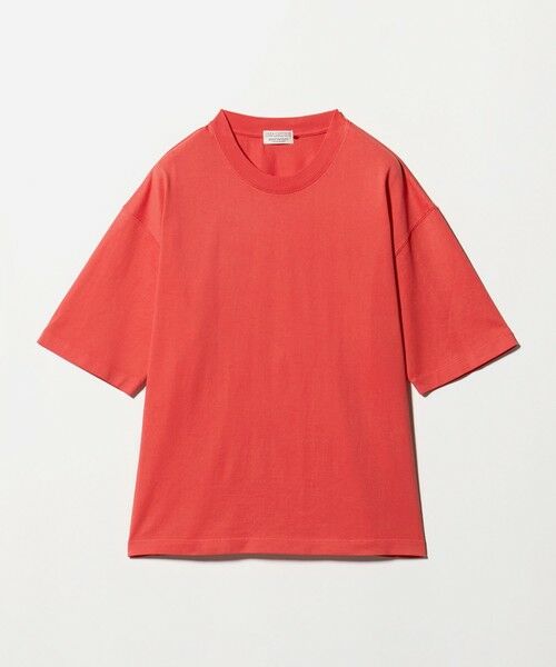 BEAUTY&YOUTH UNITED ARROWS / ビューティー&ユース ユナイテッドアローズ カットソー | ギザ ガーメントダイ クロップド Tシャツ（RED）