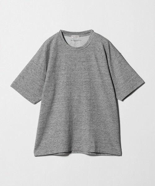 BEAUTY&YOUTH UNITED ARROWS / ビューティー&ユース ユナイテッドアローズ カットソー | リネン テクスチャード クルーネック Tシャツ（DK.GRAY）