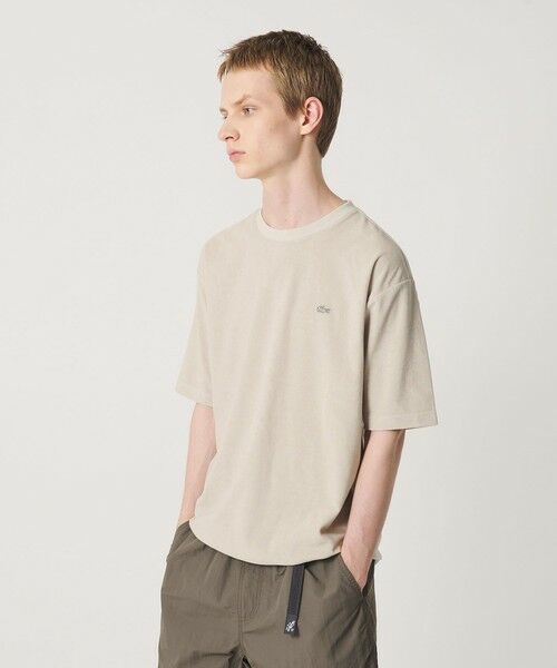 BEAUTY&YOUTH UNITED ARROWS / ビューティー&ユース ユナイテッドアローズ カットソー | ＜LACOSTE for BEAUTY&YOUTH＞ ワントーン パイル ショートスリーブ Tシャツ（BEIGE）