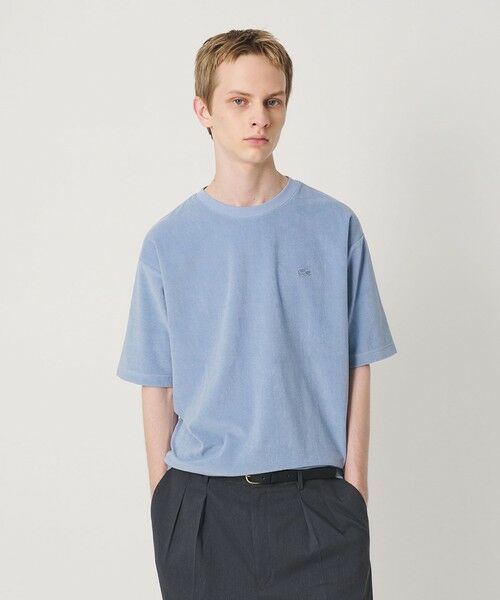BEAUTY&YOUTH UNITED ARROWS / ビューティー&ユース ユナイテッドアローズ カットソー | ＜LACOSTE for BEAUTY&YOUTH＞ ワントーン パイル ショートスリーブ Tシャツ（LT.BLUE）