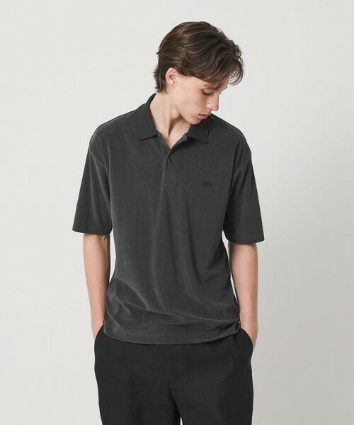BEAUTY&YOUTH UNITED ARROWS / ビューティー&ユース ユナイテッドアローズ カットソー | ＜LACOSTE for BEAUTY&YOUTH＞ ワントーン パイル ショートスリーブ ポロシャツ（DK.GRAY）