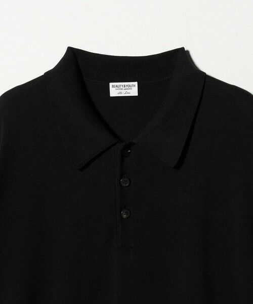 BEAUTY&YOUTH UNITED ARROWS / ビューティー&ユース ユナイテッドアローズ ニット・セーター | HI-LINE グロッシー ギザ 3B ニット ポロシャツ ウォッシャブル | 詳細1