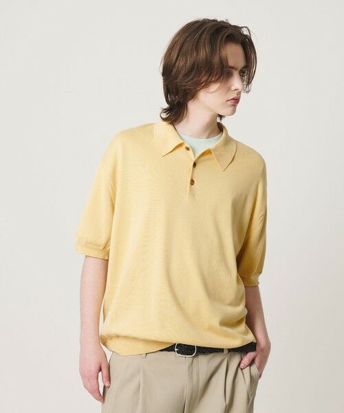 BEAUTY&YOUTH UNITED ARROWS / ビューティー&ユース ユナイテッドアローズ ニット・セーター | HI-LINE グロッシー ギザ 3B ニット ポロシャツ ウォッシャブル | 詳細6