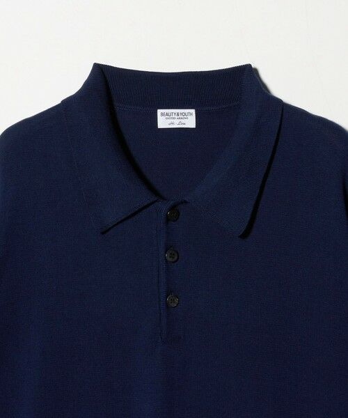 BEAUTY&YOUTH UNITED ARROWS / ビューティー&ユース ユナイテッドアローズ ニット・セーター | HI-LINE グロッシー ギザ 3B ニット ポロシャツ ウォッシャブル | 詳細12