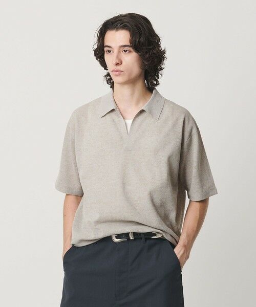 BEAUTY&YOUTH UNITED ARROWS / ビューティー&ユース ユナイテッドアローズ ニット・セーター | KNITEE リネンブレンド ミラノ スキッパー ニット Tシャツ ウォッシャブル | 詳細13