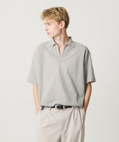 BEAUTY&YOUTH UNITED ARROWS / ビューティー&ユース ユナイテッドアローズ ニット・セーター | KNITEE リネンブレンド ミラノ スキッパー ニット Tシャツ ウォッシャブル | 詳細15