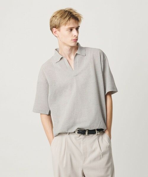 BEAUTY&YOUTH UNITED ARROWS / ビューティー&ユース ユナイテッドアローズ ニット・セーター | KNITEE リネンブレンド ミラノ スキッパー ニット Tシャツ ウォッシャブル | 詳細16