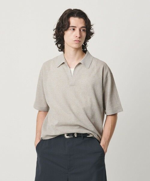 BEAUTY&YOUTH UNITED ARROWS / ビューティー&ユース ユナイテッドアローズ ニット・セーター | KNITEE リネンブレンド メリノ スキッパー ニット Tシャツ ウォッシャブル | 詳細11