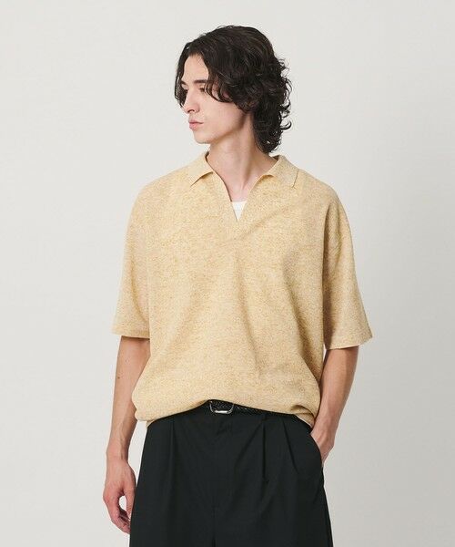 BEAUTY&YOUTH UNITED ARROWS / ビューティー&ユース ユナイテッドアローズ ニット・セーター | KNITEE リネンブレンド メリノ スキッパー ニット Tシャツ ウォッシャブル | 詳細16