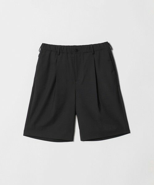BEAUTY&YOUTH UNITED ARROWS / ビューティー&ユース ユナイテッドアローズ ショート・ハーフ・半端丈パンツ | ウーステッド リラックス イージー ショーツ ウォッシャブル（BLACK）