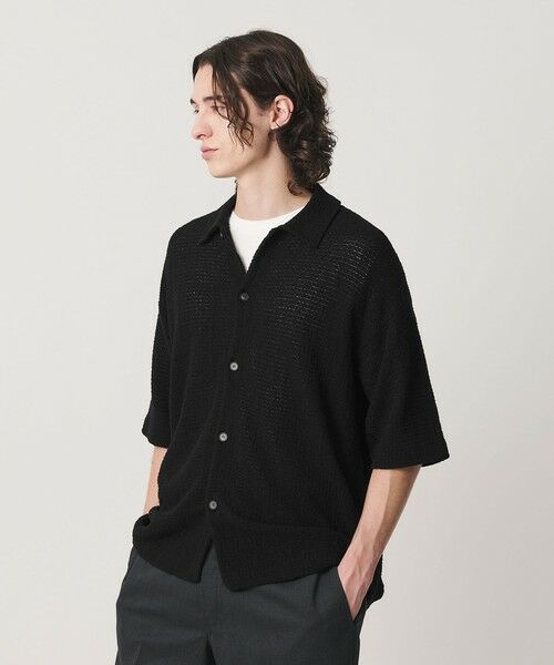 BEAUTY&YOUTH UNITED ARROWS / ビューティー&ユース ユナイテッドアローズ カーディガン・ボレロ | ブークレ ツイードライク ニット シャツ ウォッシャブル | 詳細1