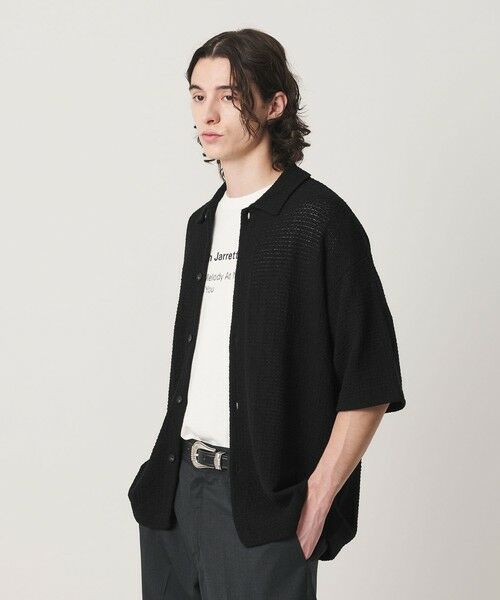 BEAUTY&YOUTH UNITED ARROWS / ビューティー&ユース ユナイテッドアローズ カーディガン・ボレロ | ブークレ ツイードライク ニット シャツ ウォッシャブル | 詳細2