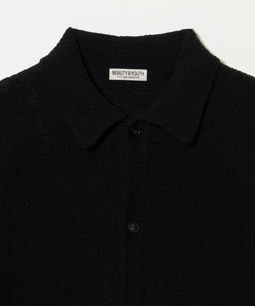 BEAUTY&YOUTH UNITED ARROWS / ビューティー&ユース ユナイテッドアローズ カーディガン・ボレロ | ブークレ ツイードライク ニット シャツ ウォッシャブル | 詳細1