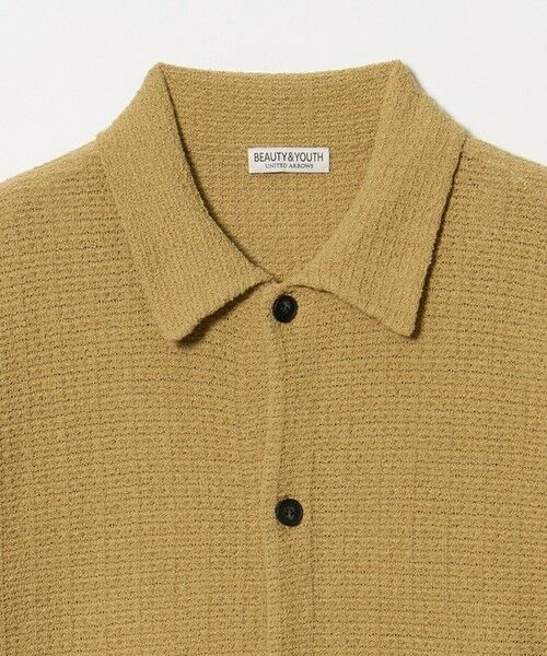 BEAUTY&YOUTH UNITED ARROWS / ビューティー&ユース ユナイテッドアローズ カーディガン・ボレロ | ブークレ ツイードライク ニット シャツ ウォッシャブル | 詳細4